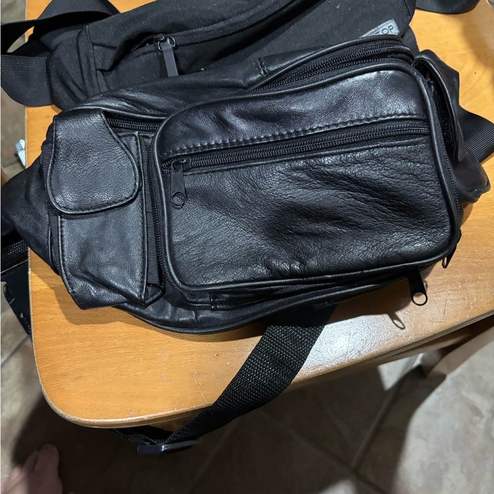 Elegant Black  Belt Bag for Men